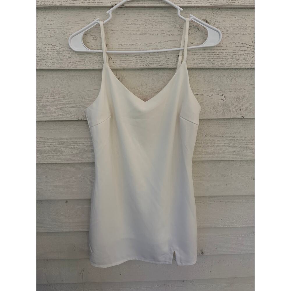MOD On Trend White Cowl Neck Mini Slip Dress Size Small - Picture 2 of 10